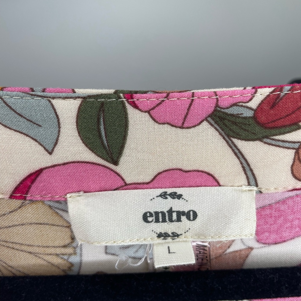entro Floral Maxi Dress in Pink, Olive & Mustard - Picture 2 of 3